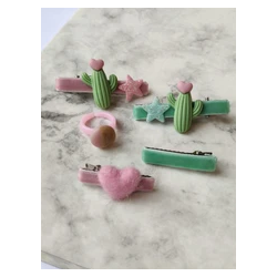 Barette enfants cactus